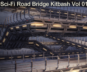 Sci-Fi Road Bridge Kitbash Vol 01