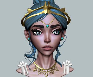 Stylized Female Head - JASMIN