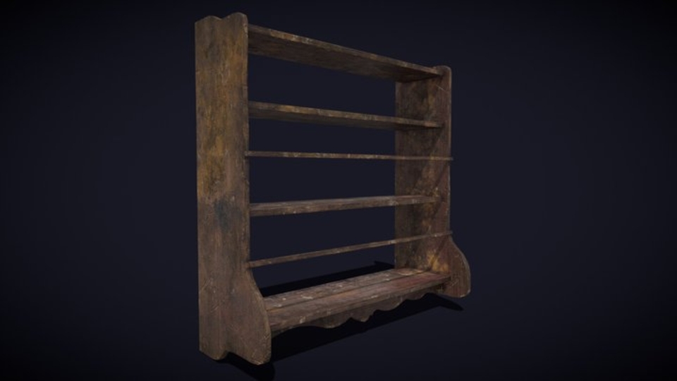 Medieval Racking Table Ornate Old Medieval Wall Mounted Dishes Rack