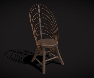 Rustic High Back Bent Stick Chair