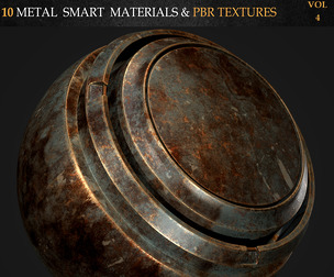 10 METAL SMART MATERIALS & PBR TEXTURES-VOL 4