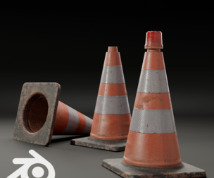 Traffic Cone - PBR Game Ready