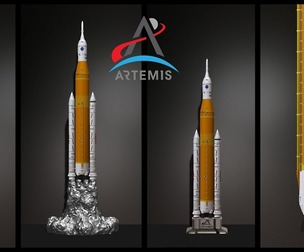 Artemis 1 Space Launch System take off - pedestal
