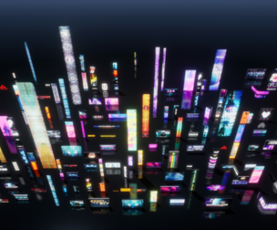 Cyberpunk Billboards Signs Set
