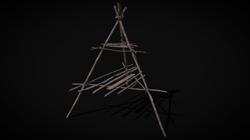 Ancient Cooking Rack Primitive Tripod Cooking Rack