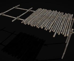 Primitive Tree Tied Fish Skinning Table