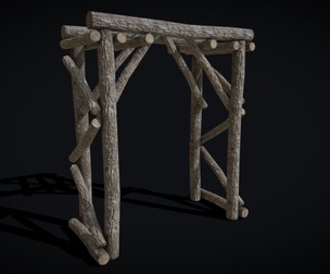 Primitive Log Archway