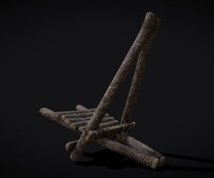 Primitive Lean To Log Chair