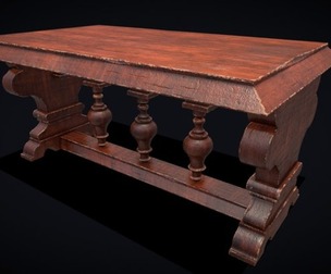 Medieval Elegant Rectangle Table