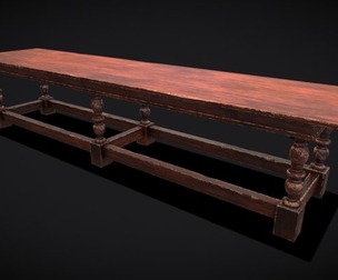 Medieval Elegant Long Dining Table