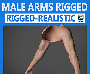 Adult Male Arms and Hands Rigged