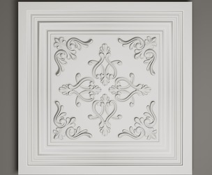 Decorative Ceiling Tile 3D model-vol-01