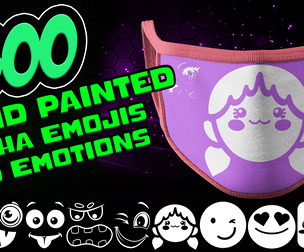 1500 Hand Painted Alpha Emojis and Emotions-Vol 22