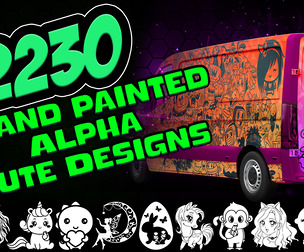2230 Hand Painted Alpha Cute Designs - Vol 23