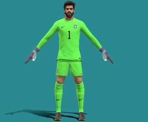 3D Rigged Alisson Becker Brazil Worldcup 2022