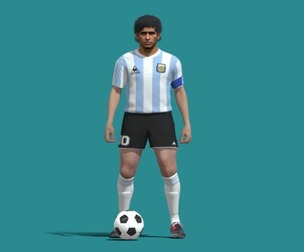 3D Rigged Maradona Argentina