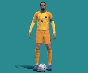 3D Rigged Van Dijk Netherlands Worldcup 2022