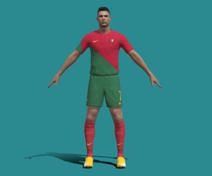 3D Rigged Ronaldo Portugal Worldcup 2022