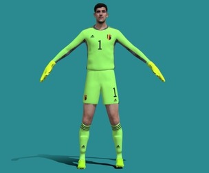 3D Rigged Thibaut Courtois