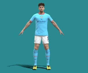 3D Rigged John Stones Manchester City