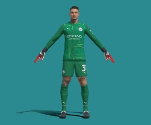 3D Rigged Ederson goalkeeper