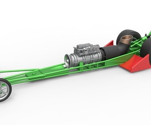 Front engine jet dragster Scale 1:25