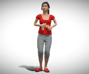 3D Rigged Young Girl