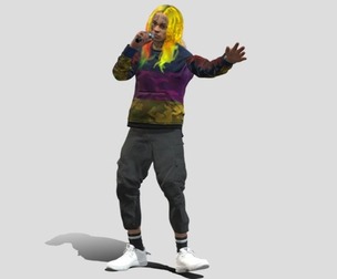 3D Rigged 6ix9ine rapper