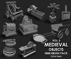 Medieval Objects Imm Brush Pack (10 in one) Vol. 3