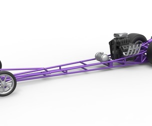 Front engine dragster with V8 Scale 1:25