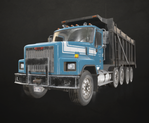Classic Dump Truck - Low Poly