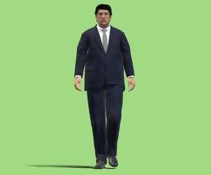 3D Rigged business man