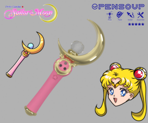 Pretty guardian Sailor Moon transformation wand