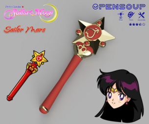 Pretty guardian Sailor Mars wand
