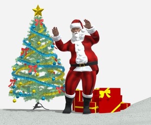 Santa Claus dancing
