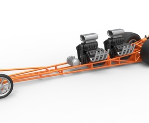 Front engine dragster with 2 V8 Scale 1:25