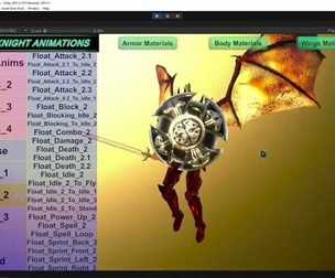 Angel Knight + Material Variations (TO UNITY)