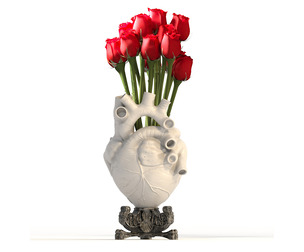 Heart Vase 2 White