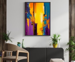Yellow Wall Art, Digital Print, Abstract Print