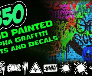 1850 Hand Painted Alpha Graffiti (MEGA Pack)