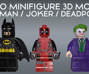 LEGO Minifigure 3Dmodel- Batman / Joker / Deadpool