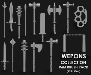 Weapons Collection IMM Brush Pack  in One 15