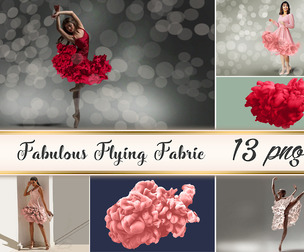 13 FABOLOUS FLYING FABRIC Photoshop Overlays