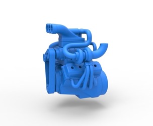 Twin turbo supercharged V8 Engine Version 2 1:25