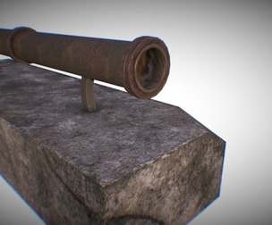 Binocular  lowpoly model