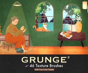 Grunge Texture Brush For Procreate V.2