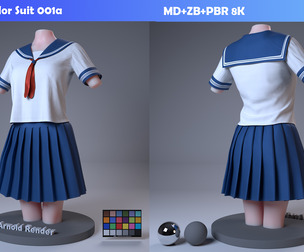 ClothCG: Sailor Suit 001a 3DAssets
