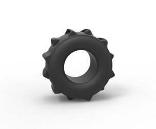 Dirt dragster rear tire 4 Scale 1:25