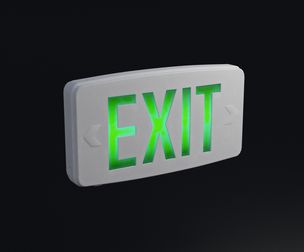 Exit Sign 4K and 2K Low-poly