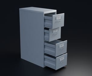 Filing Cabinet 4K and 2K Low-poly